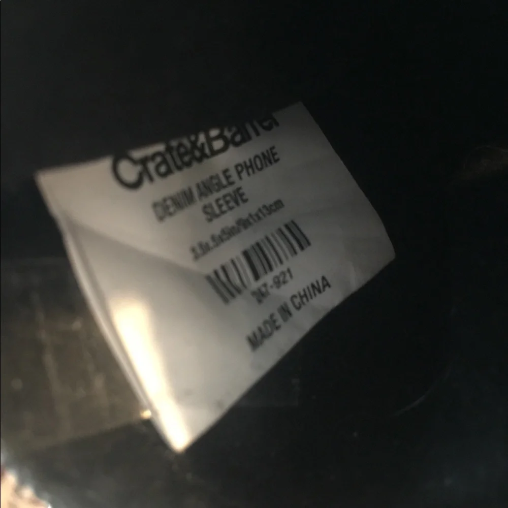 Crate & Barrel denim iphone accessory + card holder